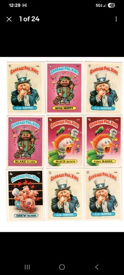 Original 1986-87 Garbage Pail Kids Cards Lot Of 105 - Various Conditions/Series