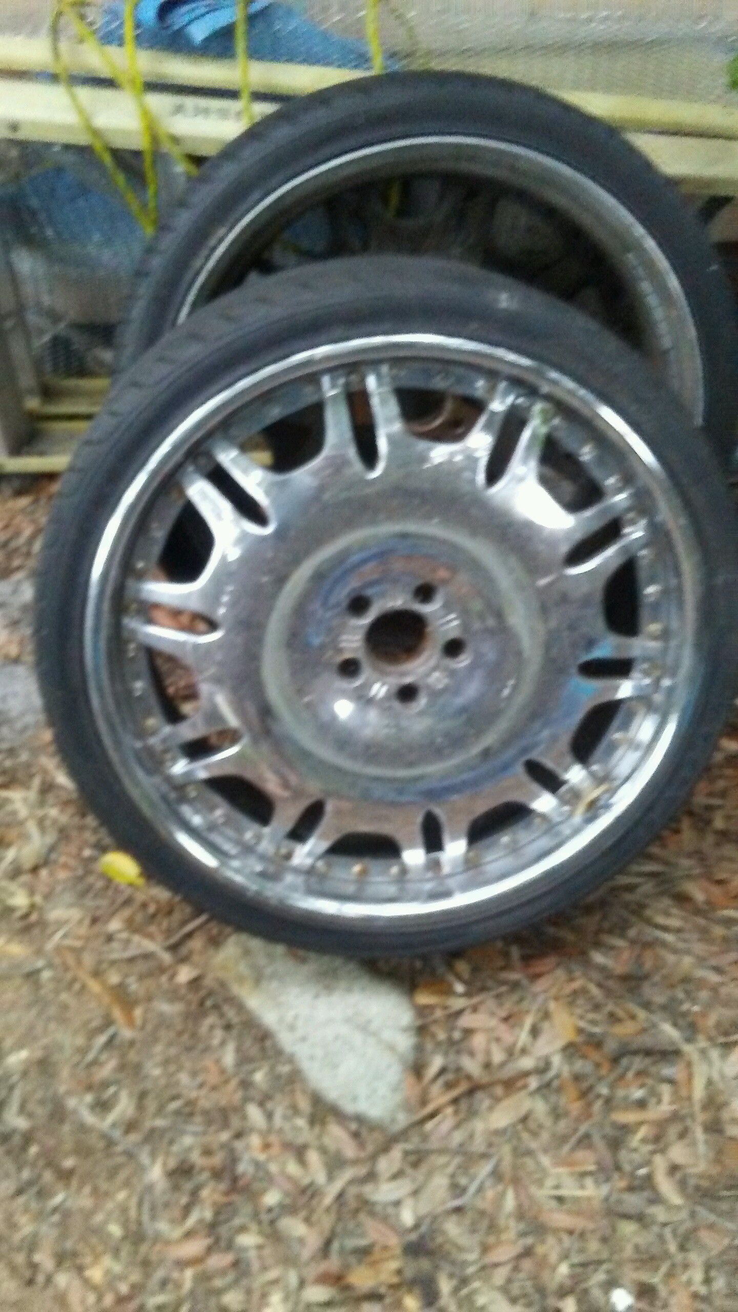 20" chrome rims tires good
