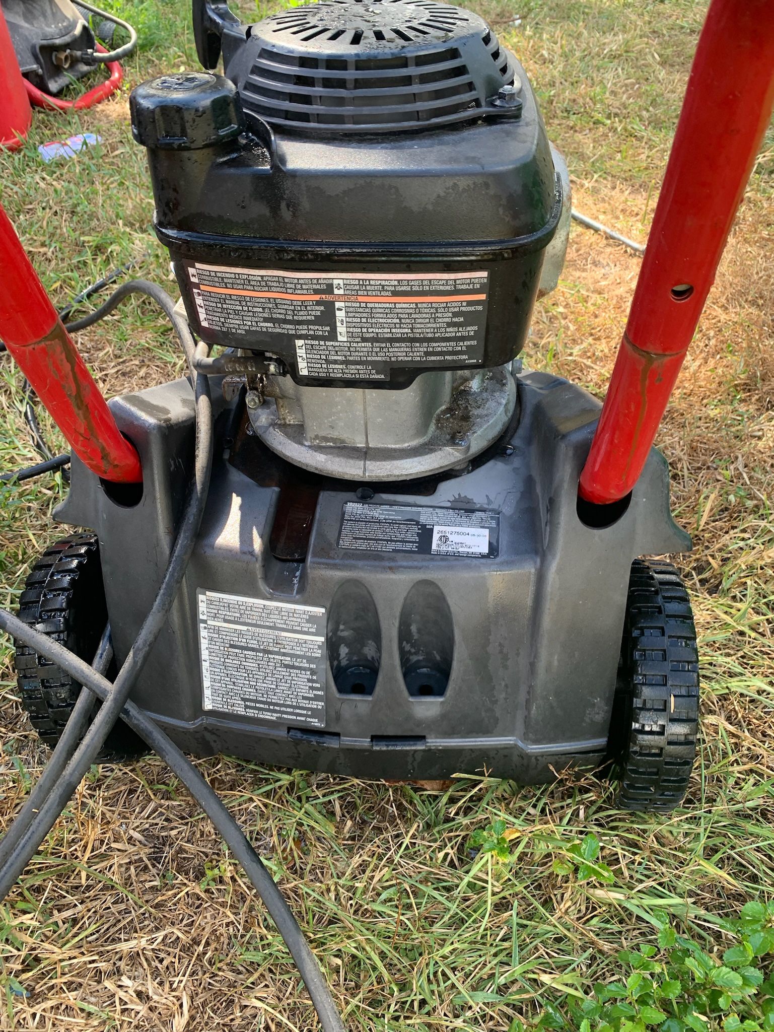 Honda excell 2500 pressure washer outlet