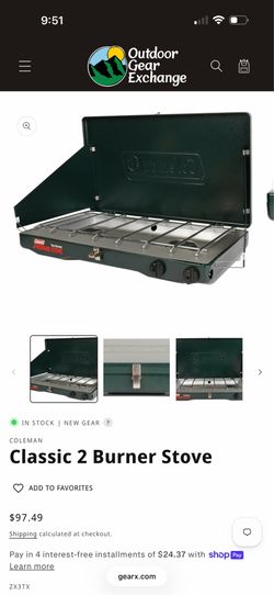 Coleman camping stove