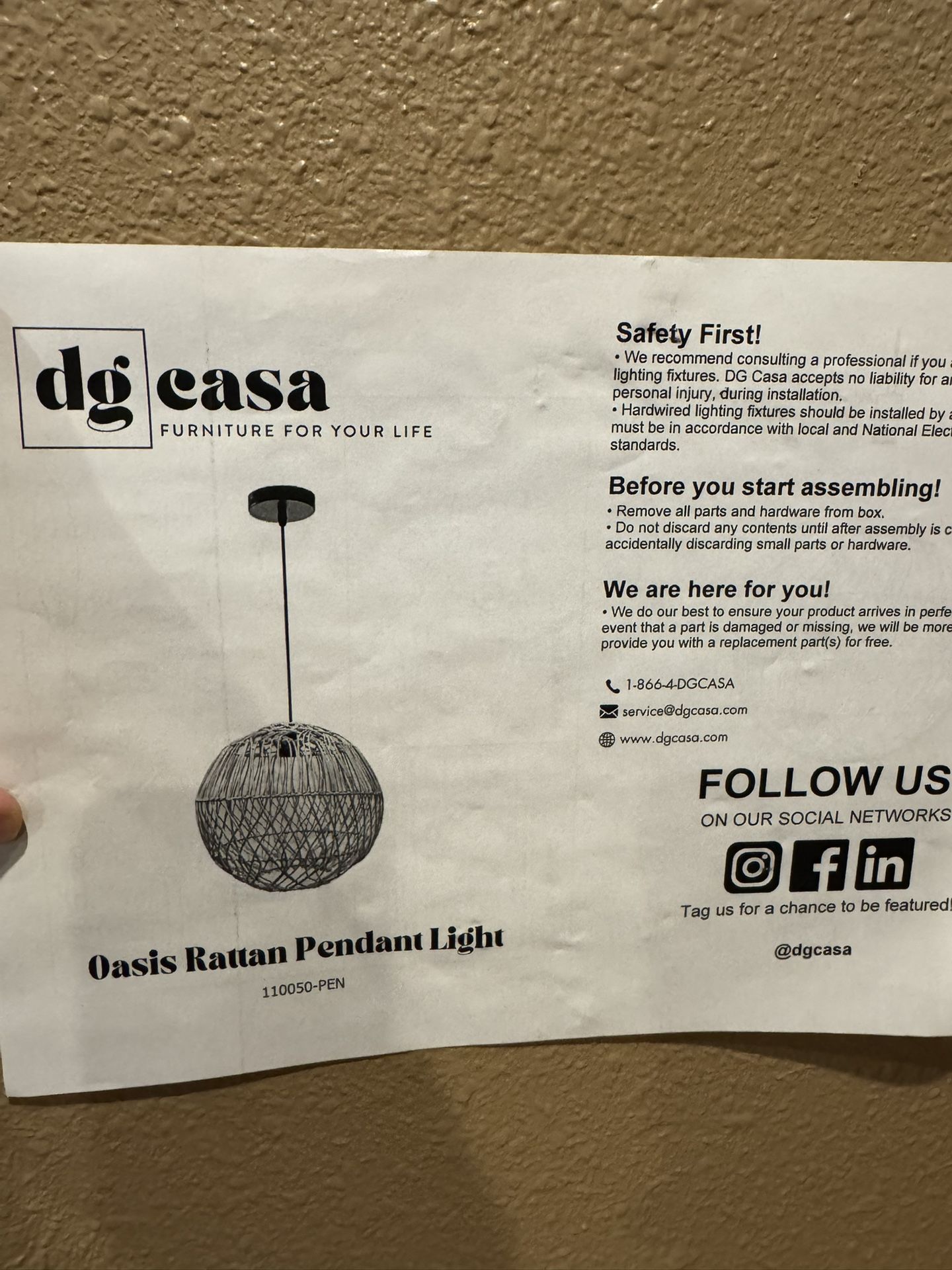 Dg Casa Boho Style Pendant Light