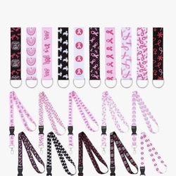 Breast Cancer Lanyards & Wristlet Keychains- 10 of Each
