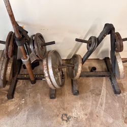 Metal Olympic Weight Set (400 Total Pounds)