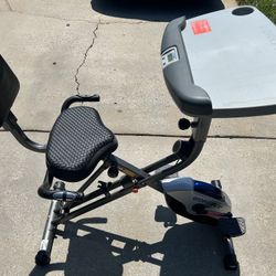 WORKFIT Fully Adjustable Desk Folding Exercise Bike with Pulse, Speed, and Distance Monitoring