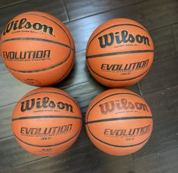 3 Wilson Evolution Indoor Game Basketballs 28.5