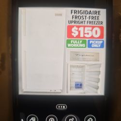 FRIGIDAIRE FROST-FREE UPRIGHT FREEZER — $150 OBO
