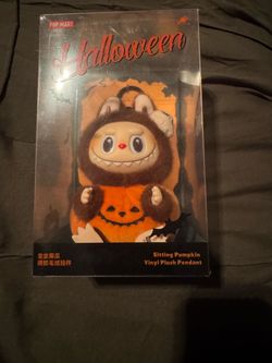 Pop Mart Halloween Sitting Pumpkin Vinyl Plush Pendant