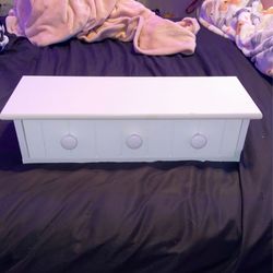 Small white drawer & wall hanger