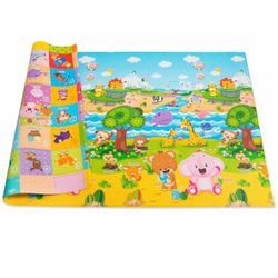 LARGE 82" x 55" Pingko & Friend Baby Play Mat Reversible Waterproof for Infant, Babies Toddlers, and Kids. 82"x55"