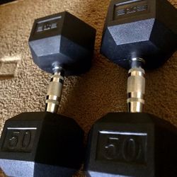 ETE  50 Lb Pair of dumbbells 💪 Made in USA