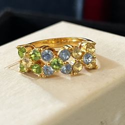 Joan Rivers Gold Tone Floral Rhinestone 