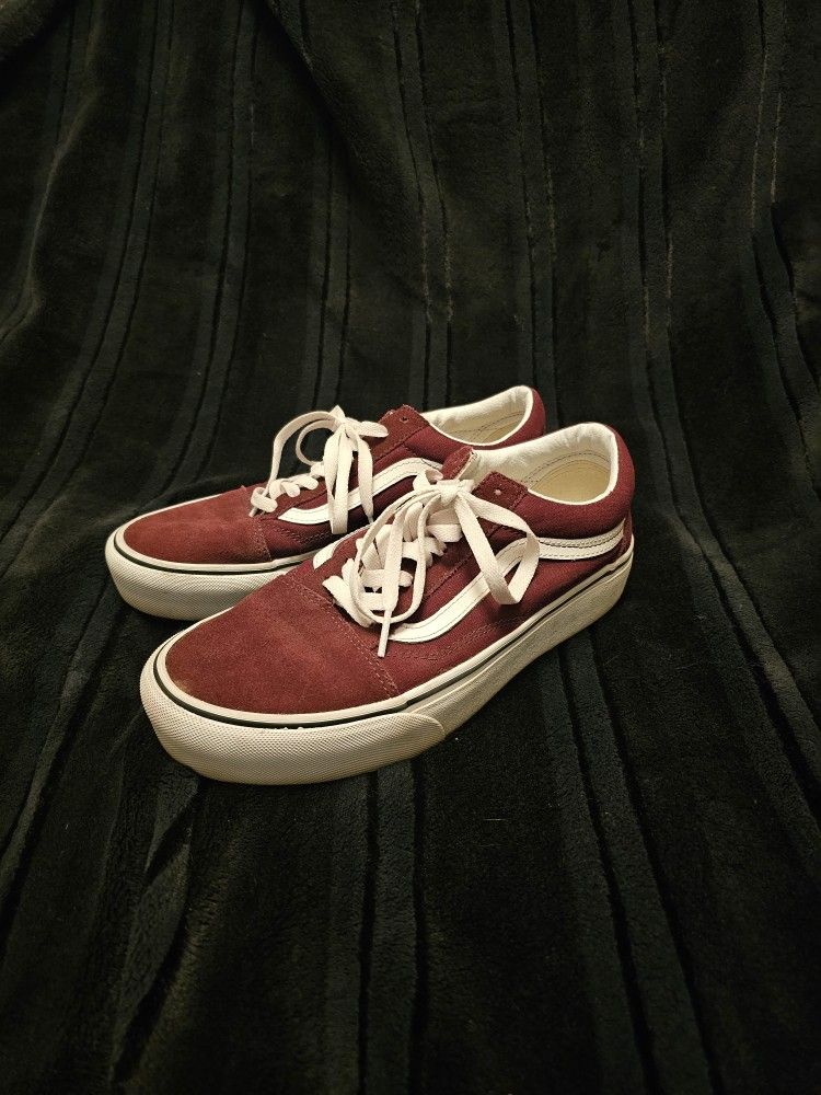 Burgundy Vans