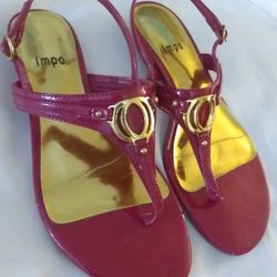 IMPO Vibrant Pink Stretch Sandal (Never Worn
