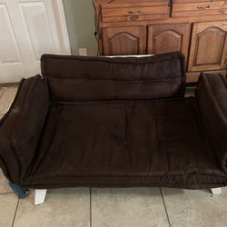 Brown futon