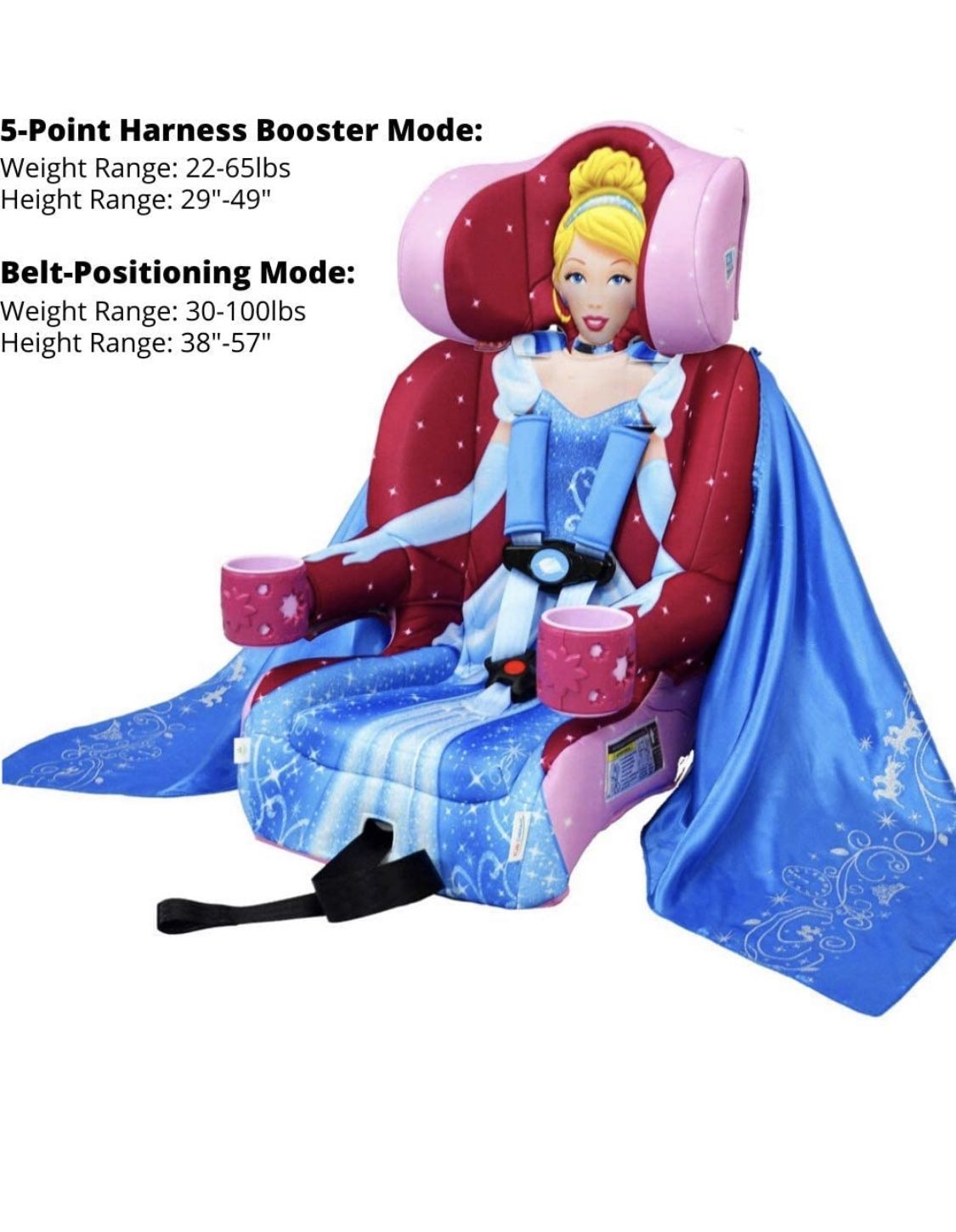 Cinderella Pink Car Seat
