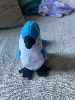 Ty Beanie Babies Rocket Blue Jay Plush, Retired Vintage 1998