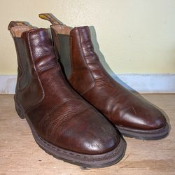 Dr Martens Victor Chelsea Boots Brown Leather Size 9