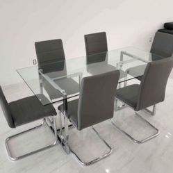 Modern Glass Dining Table 