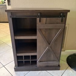 Barn door Rustic Wine Cabinet
