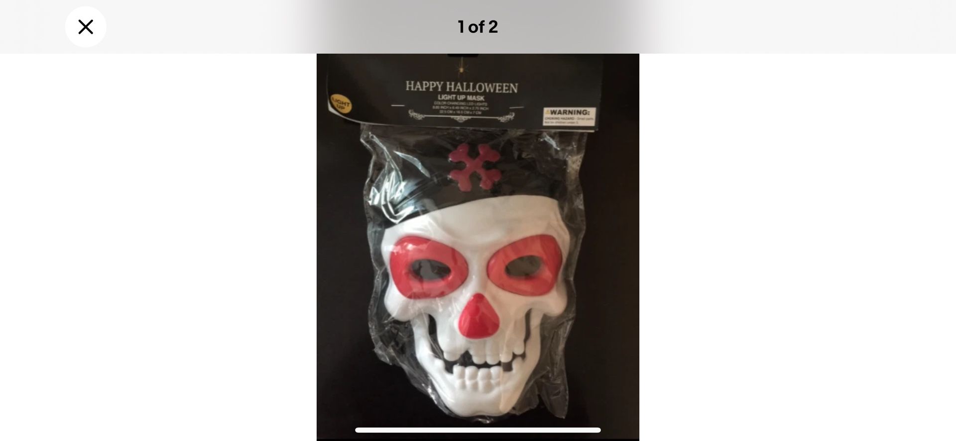 NEW Skull Pirate Mask Light Up Mask Halloween Costume Size Teen Young Adult