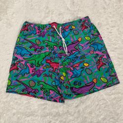 New Small neon dinosaur swim shorts swimming rave festival raver edc outfit