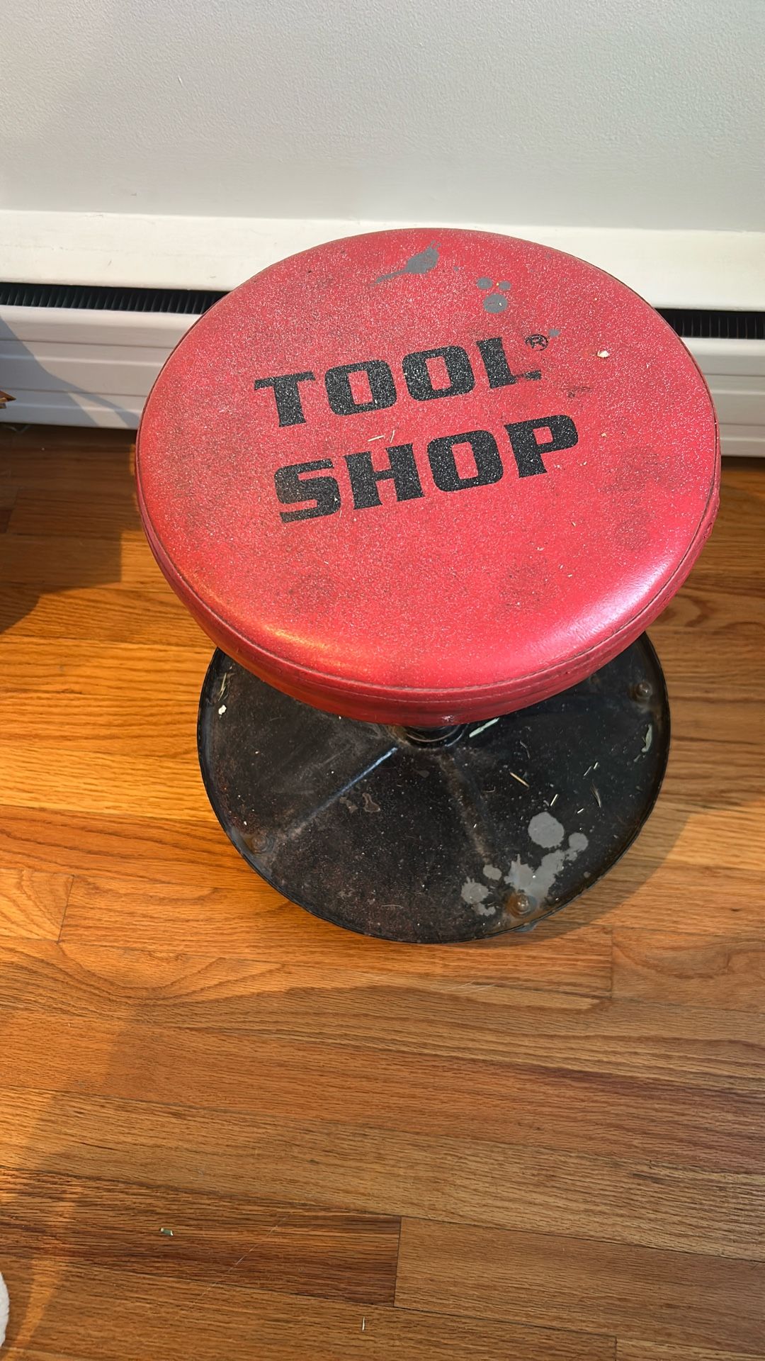 Vintage Mechanic Stool On wheels Swivels