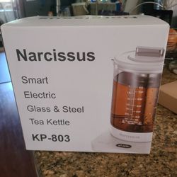 Narcissus Smart Electric Glass & Steel Tea Kettle – New In Box