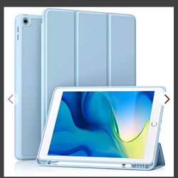 Akkerds Case 10,2 Inch For 9TH, 8TH, 7TH Gen iPad Smart Case With Pencil Holder, Auto Sleep/wake Cover Sky Blue.
