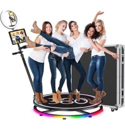 360 Degree Camera Machine for Party - Can Hold 7 People Standing (45.3 Inch + Aviation Box) Software APP Control, Automatic Slow Motion Rotating 360 D