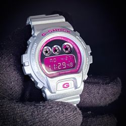 NEW Casio G-SHOCK DW-6900CB-8 - Crazy Colors - “Metallic Mirror” - Silver Pink Y2K Retro Streetwear Watch – RARE