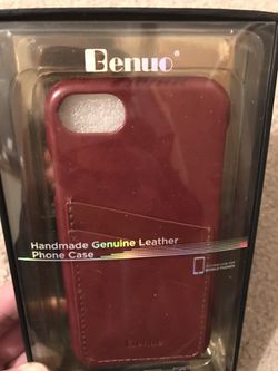 NEW iPhone 7 leather case with two cards slots on the back