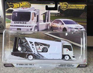 Hot wheels  CAR CULTURE  TEAM TRANSPORT  07 HONDA CIVIC TYPE R/ KOUSOKU HAULER CAMION DE TRANSPORT