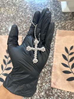 Diamond Test Approved Moissanite Cross Pendant