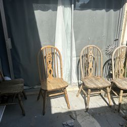 4 Wooden Chairs For 30$
