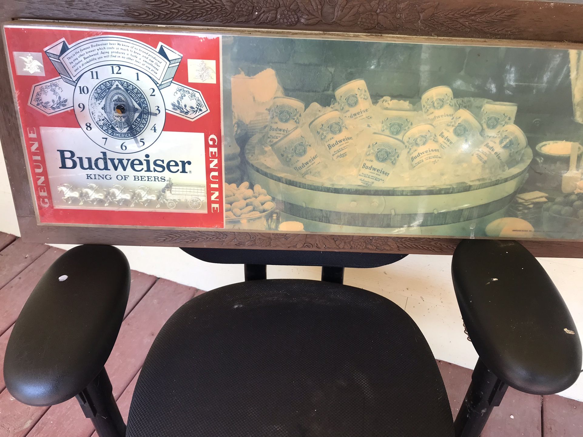 Budweiser Clock Light 