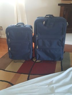 Set Of Luggage Wheeled Piggyback