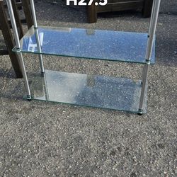 3 Tier Clear Glass Shelving