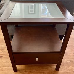 Glass Top End Table