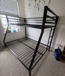 Black Metal Twin Bunk Bed Frame
