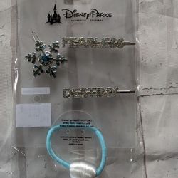 New Disney Frozen Ponytail Hair Tie And Hair Clips 