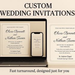 Custom Wedding Invitations – Fast Turnaround!