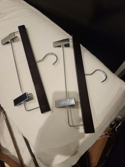 Wooden Pants Hangers with Metal Clips