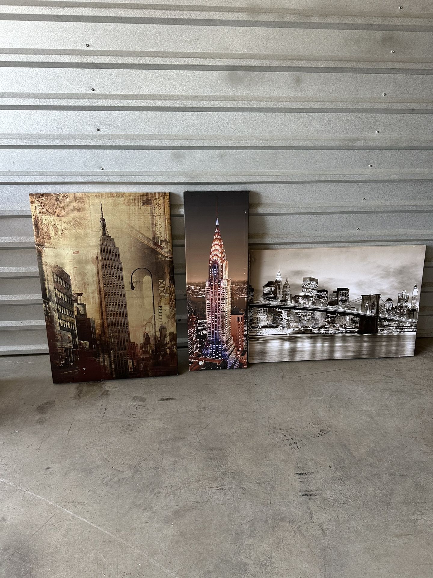 Lot Of NY City Printed Canvas