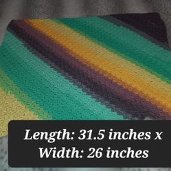 Multi-colored gender neutral baby blanket 