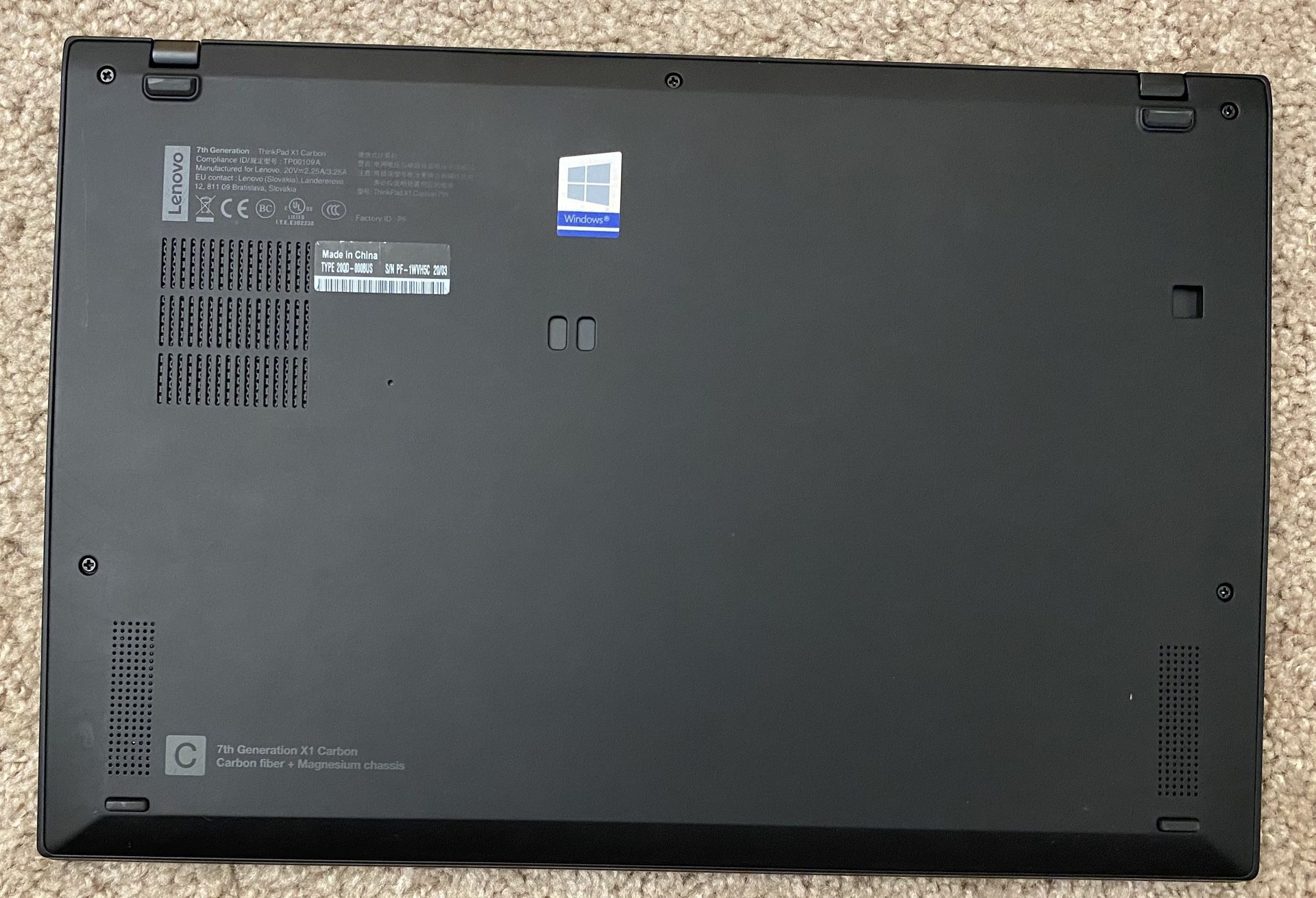 Lenovo X1 Carbon laptop