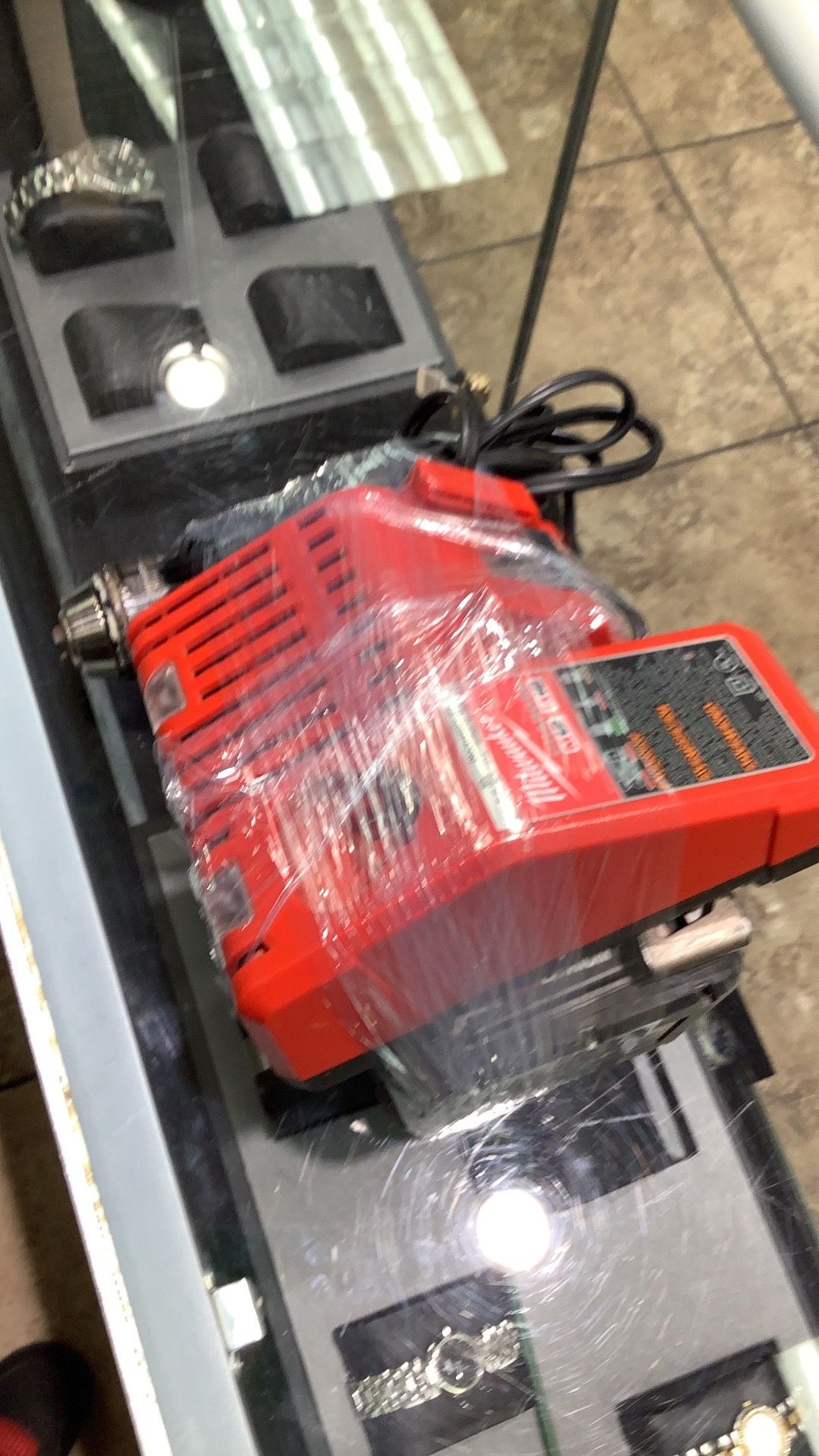 Milwaukee cordless drill clean with charger