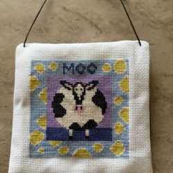 Cow cross-stitch wall Hanging