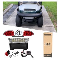 10LOL Golf Cart Deluxe Light Kit for Club Car Precedent, Headlights Taillight