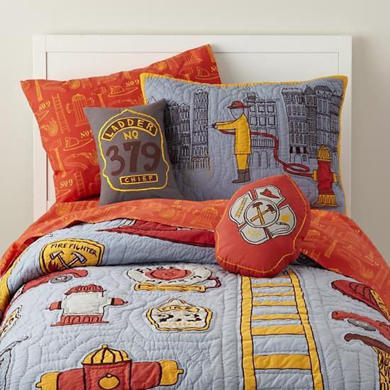 Firetruck Bedding - Twin