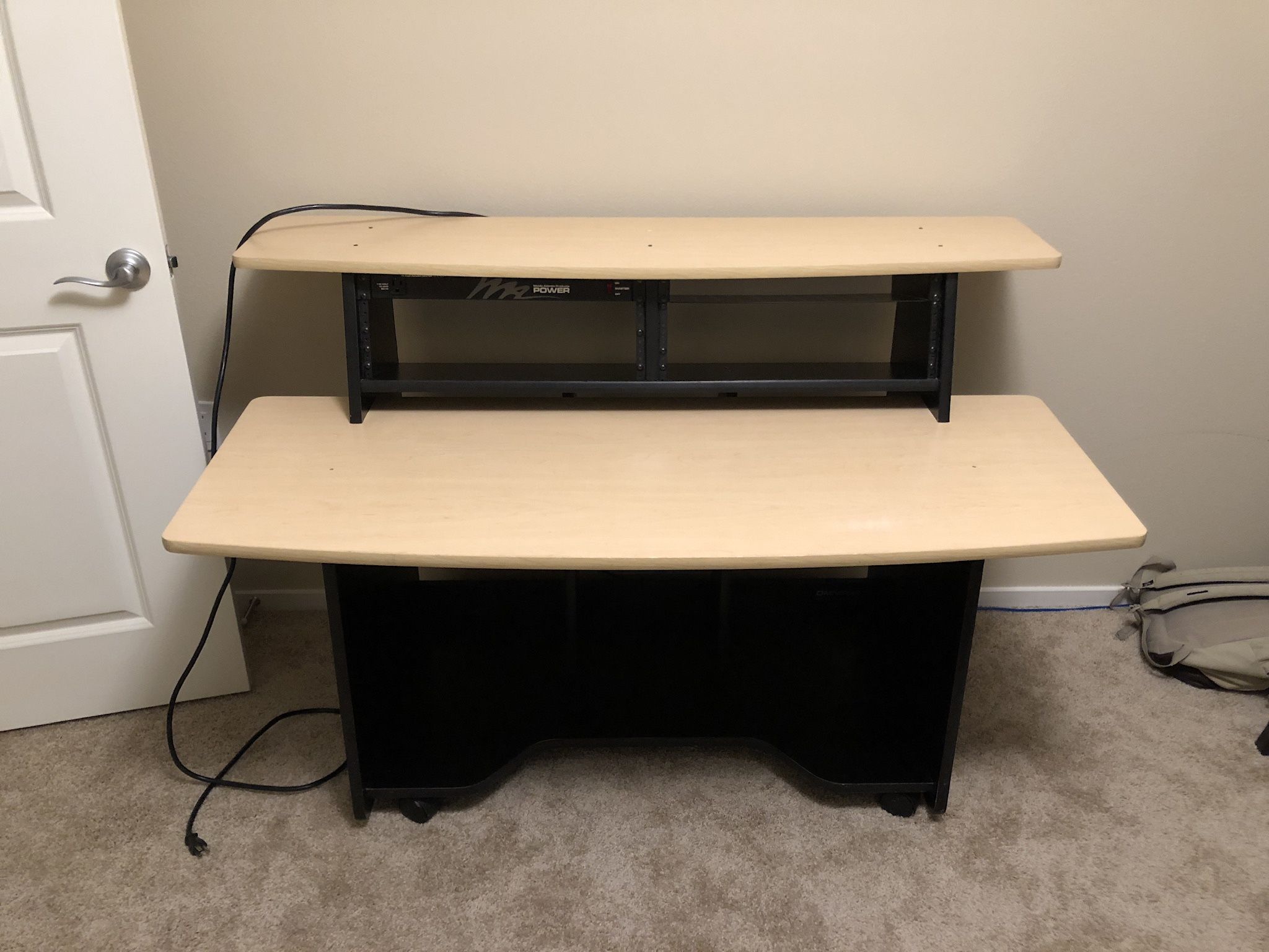 Omnirax Presto 8 Desk With Middle Atlantic Power Unit